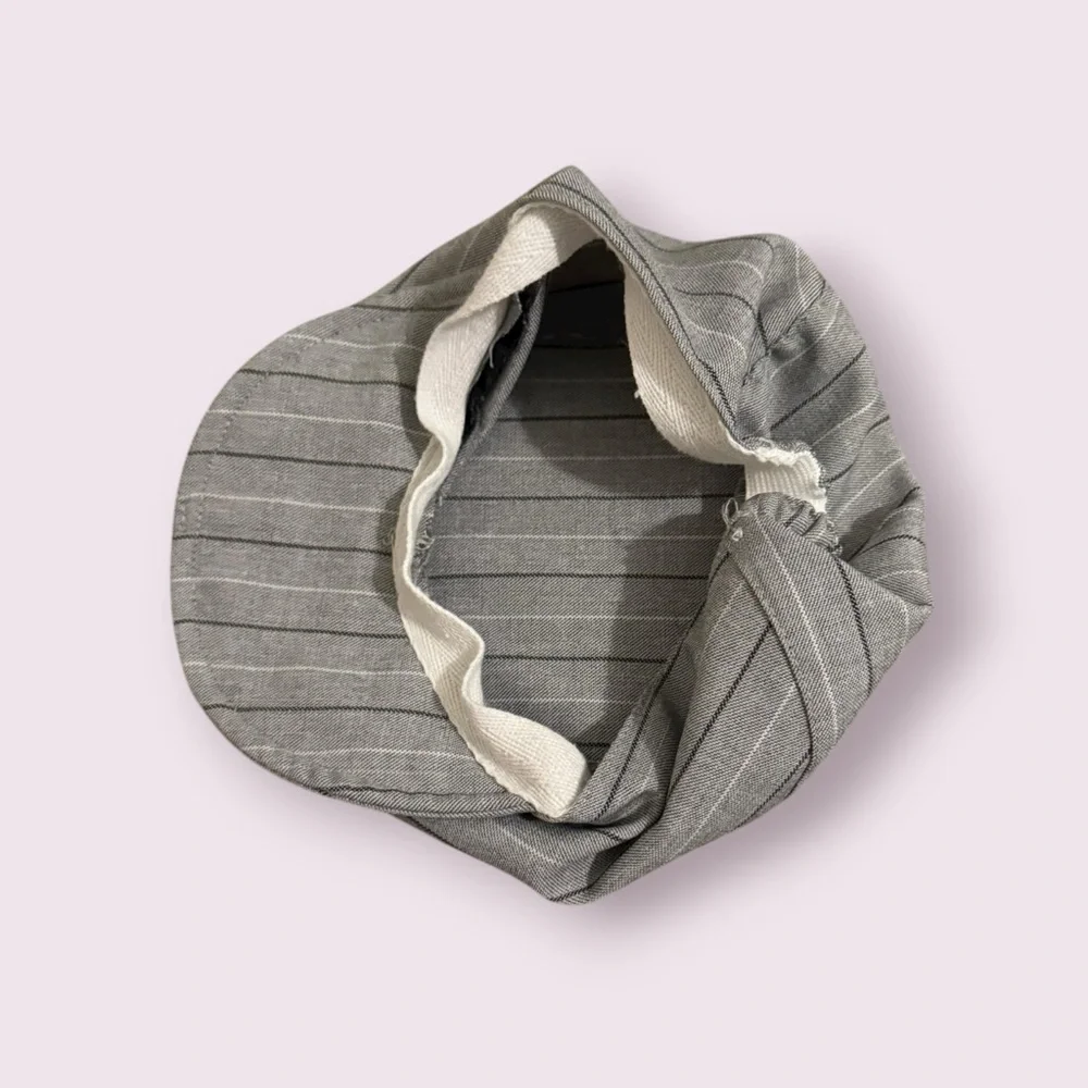 Baby Boy Pinstripe Romper Set Newsboy Hat Formal Outfit 3-6M - Picture 5 of 6